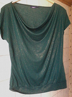 Отдается в дар Блузка майка кофта туника MEXX зеленая блестящая женская размер S