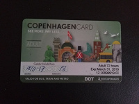 Отдается в дар Пластиковая карта на посещение музея в Копенгагене