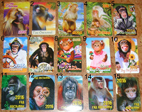 Отдается в дар Календарики с обезьянками