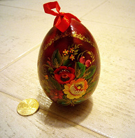 Отдается в дар Яйцо деревянное с росписью