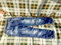 Отдается в дар Тёплые джинсы на девочку рост 104