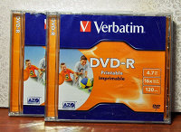 Отдается в дар Чистые диски Verbatim DVD-R и CD-RW