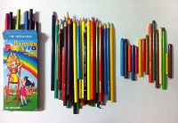 Отдается в дар Цветные карандаши и восковые мелки
