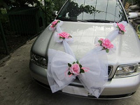 Отдается в дар Бант свадебный на капот машины.