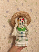 Отдается в дар кукла текстильная с вышивкой