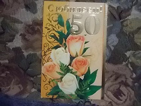 Отдается в дар открытка «с юбилеем!50 лет»