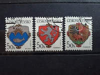 Отдается в дар Гербы чешских городов. Почтовые марки Чехословакии.