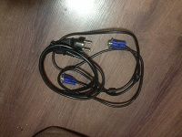 Отдается в дар Кабель VGA. Шнур питания для PC.
