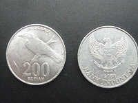 Отдается в дар Монета 200 рупий 2003 года — Индонезия — Балийский скворец