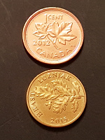 Отдается в дар Монеты Канада и Хорватия