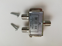 сплиттер проходной для тв антенны. 1. разветвитель тв на 2 антенны. антенный разветвитель пассивный noname тип f (f) -> 2x тип f (f). разветвитель для кабельного тв 1020mk4.