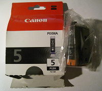 Отдается в дар Оригинальный картридж Canon PGI-5BK для принтера