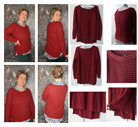Отдается в дар Бордовый свитер машинной вязки 44-46