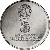 Отдается в дар Монета — Эмблема FIFA 2018