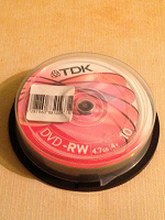 Отдается в дар Чистые диски DVD-RW