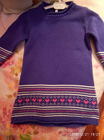 Отдается в дар теплое вязаное платье для девочки 98-104 см