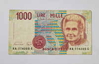 Отдается в дар Италия 1000 лир 1990г.