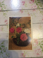 Отдается в дар открытка цветочная. с розами (филокартистам)