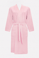 Отдается в дар Бледно-розовый домашний халат (унисекс) белый, 100% хлопок. Турция. Размер 46-50