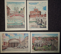 Отдается в дар живописный Рим и Франция, открытки чистые и очень красивые
