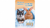 Отдается в дар Календарик кошка с кроликом