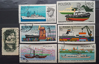Отдается в дар Корабли на марках Польши.
