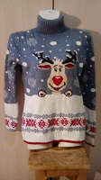 Отдается в дар Веселый зимний свитер 44
