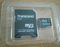 Отдается в дар Карта памяти micro-SD с адаптером, 2 Гб