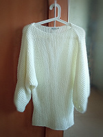 Отдается в дар пуловер белый шерстяной 46-48