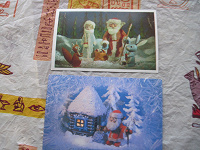 Отдается в дар новогодние открытки с дедом морозом, СССР, подписаны, Поклад