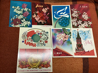 Отдается в дар Советские открытки с 1 мая и одна с 8 марта, и одна с Октябрем, чистые