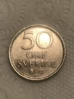 Отдается в дар 50 эре Швеции 1973