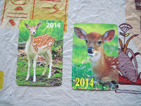 Отдается в дар календарики с оленятами, 2014 г