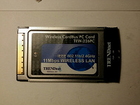 Отдается в дар PCMCIA wifi адаптер