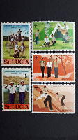 Отдается в дар Скауты (дети). Почтовые марки Антигуа и Сент-Люсии.