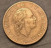 Отдается в дар Монета. Италия 200 лир, 1978 г.