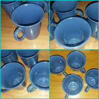 Отдается в дар Четыре новые синие чашки — хотят обнимашки (:
