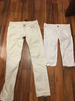 Отдается в дар Белые джинсы брюки капри