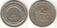 Отдается в дар Польский злотый (монета) нумизмату