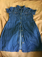 Отдается в дар Детское джинсовое платье—рубашка