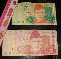 Отдается в дар 20 и 100 пакистанских рупий
