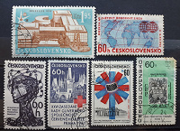 Отдается в дар 6 марок Чехословакии.