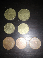 Отдается в дар Монеты евро центы