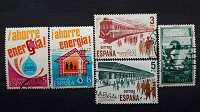 Отдается в дар Поезда, телеграф, автомобиль, техника безопасности. Почтовые марки Испании.