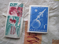 Отдается в дар марки с космосом, СССР и Болгария