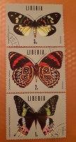 Отдается в дар Марки Либерии «Бабочки»