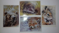 Отдается в дар Четыре открытки с животными