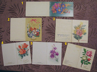 Отдается в дар Открытки СССР, цветы