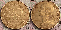 Отдается в дар 20 centime 1963 год…