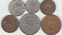 Отдается в дар Монеты Швеции и марки Мира